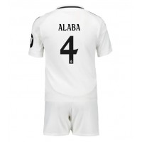 Camisa de time de futebol Real Madrid David Alaba #4 Replicas 1º Equipamento Infantil 2024-25 Manga Curta (+ Calças curtas)